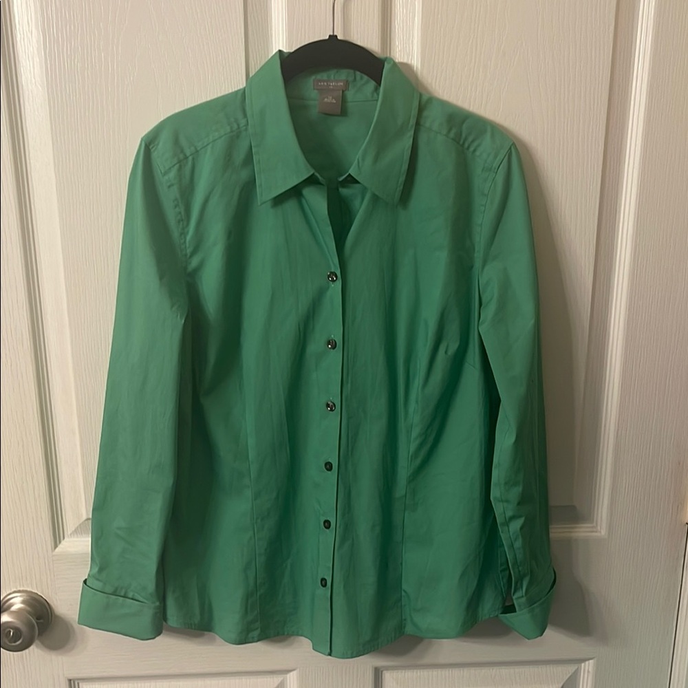 Green Button-Up Shirt